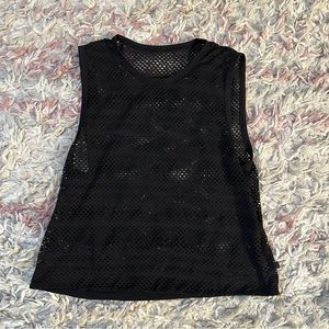 lululemon athletica Black Mesh Tank Top